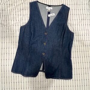 Madewell Denim Cutaway Vest Size 10